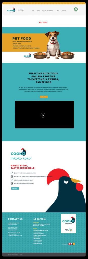 Cooko website landing page